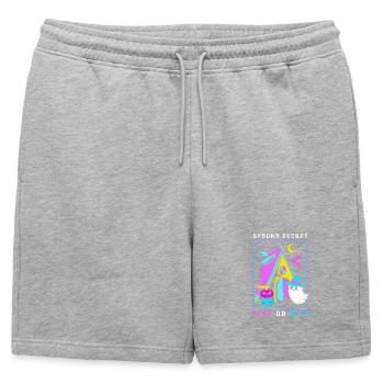 Révélation du sexe d’Halloween - Short de survêtement homme premium - gris chiné - Devant - AI Model Male 178 light (178cm)