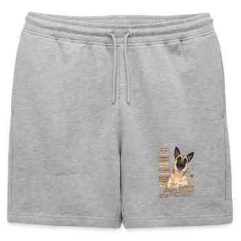 Belgian Malinois High Drive Plus haut Goof - Short de survêtement homme premium - gris chiné - Devant - AI Model Male 178 light (178cm)