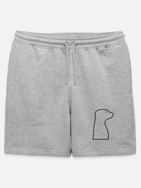 Suricate - Short de survêtement homme premium - gris chiné