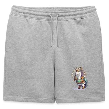 Cornemuses Guerriers Licorne - Short de survêtement homme premium - gris chiné - Devant - AI Model Male 178 light (178cm)