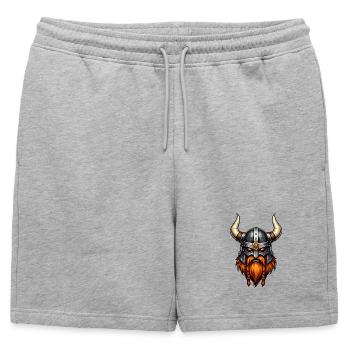 Casque de guerrier viking - Short de survêtement homme premium - gris chiné - Devant - AI Model Male 178 light (178cm)