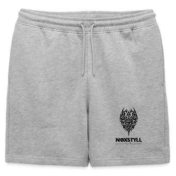 Noxstyll - Mens' Premium Organic Sweatshorts - heather grey - Front - AI Model Male 178 light (178cm)