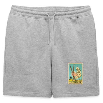 Air Drummers Tarot - Short de survêtement homme premium - gris chiné - Devant - AI Model Male 178 light (178cm)