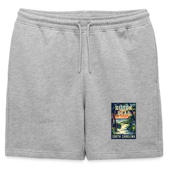 Découvrez le charme de Hilton Head en Caroline du Sud - Short de survêtement homme premium - gris chiné - Devant - AI Model Male 178 light (178cm)
