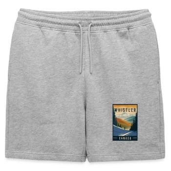 Winter Wonderland Whistler in Canada - Mens' Premium Organic Sweatshorts - heather grey - Front - AI Model Male 178 light (178cm)