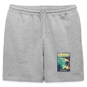 Explorez les Bahamas et Nassau - Paradis tropical - Short de survêtement homme premium - gris chiné - Devant - AI Model Male 178 light (178cm)