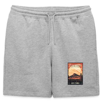 Découvrez la beauté pittoresque de Flagstaff en Arizona - Short de survêtement homme premium - gris chiné - Devant - AI Model Male 178 light (178cm)
