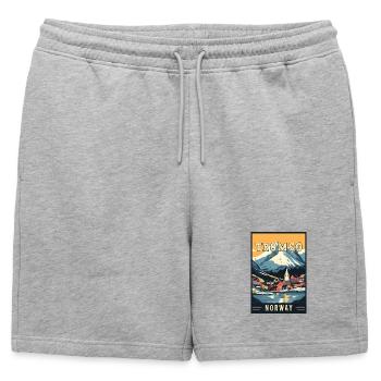 Explorez l’aventure arctique de Tromsø en Norvège - Short de survêtement homme premium - gris chiné - Devant - AI Model Male 178 light (178cm)