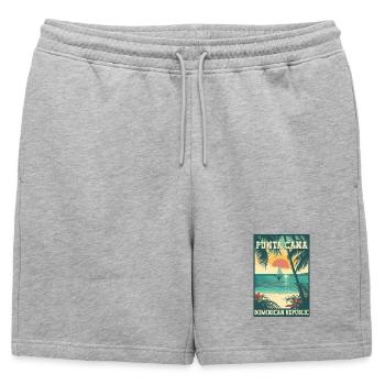 Experience Punta Cana Dominican Republic - Mens' Premium Organic Sweatshorts - heather grey - Front - AI Model Male 178 light (178cm)