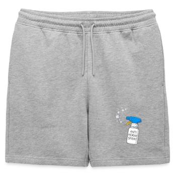 Spray anti-excitation Drôle de design humoristique - Short de survêtement homme premium - gris chiné - Devant - AI Model Male 178 light (178cm)