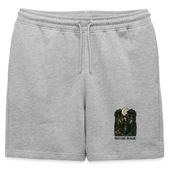 Sort de la Lune de la Sorcière de la Forêt - Short de survêtement homme premium - gris chiné - Devant - AI Model Male 178 light (178cm)