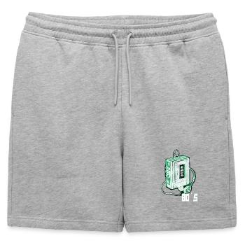années 80 - Short de survêtement homme premium - gris chiné - Devant - AI Model Male 178 light (178cm)
