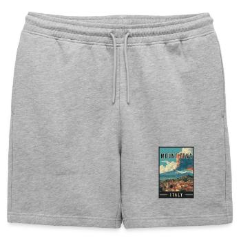 Découvrez Volcano Adventure et Mont Etna, Italie - Short de survêtement homme premium - gris chiné - Devant - AI Model Male 178 light (178cm)