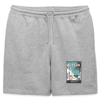 Explorez la Djerba méditerranéenne en Tunisie - Short de survêtement homme premium - gris chiné - Devant - AI Model Male 178 light (178cm)