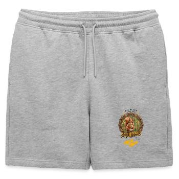Jumelles Écureuil Aventure Animaux sauvages - Short de survêtement homme premium - gris chiné - Devant - AI Model Male 178 light (178cm)