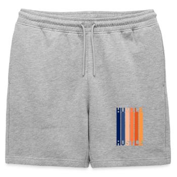 Humble Hustle Entrepreneur Homme d’affaires Businesswo - Short de survêtement homme premium - gris chiné - Devant - AI Model Male 178 light (178cm)