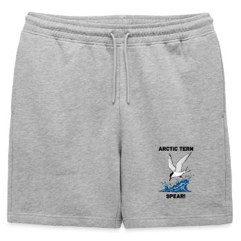 Arctic Tern Fishing Sea Spear Arctic Tern - Mens' Premium Organic Sweatshorts - heather grey - Front - AI Model Male 178 light (178cm)