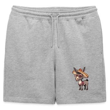 Sombrero drôle d’âne - Short de survêtement homme premium - gris chiné - Devant - AI Model Male 178 light (178cm)