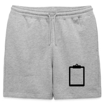 Presse-papiers - Short de survêtement homme premium - gris chiné - Devant - AI Model Male 178 light (178cm)