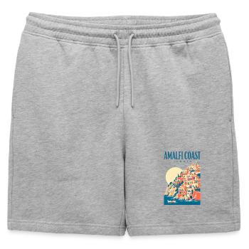 Design de voyage de vacances d’été en Italie sur la côte amalfitaine - Short de survêtement homme premium - gris chiné - Devant - AI Model Male 178 light (178cm)