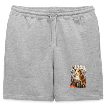 GUINEAZILLA - Short de survêtement homme premium - gris chiné - Devant - AI Model Male 178 light (178cm)