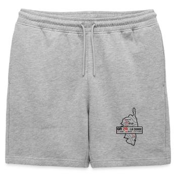 GR20 Corse Finisher Trekking Randonnée T-Shirt - Short de survêtement homme premium - gris chiné - Devant - AI Model Male 178 light (178cm)
