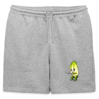 Légumes de chicorée - Short de survêtement homme premium - gris chiné - Devant - AI Model Male 178 light (178cm)