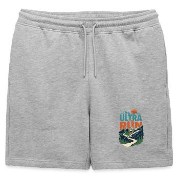 Ultra Run - Short de survêtement homme premium - gris chiné - Devant - AI Model Male 178 light (178cm)
