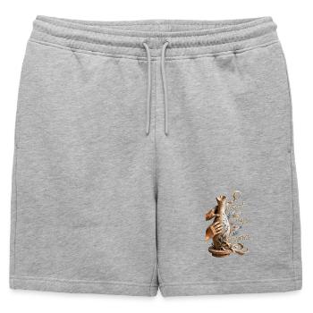 Argile et Patience en Poterie - Short de survêtement homme premium - gris chiné - Devant - AI Model Male 178 light (178cm)