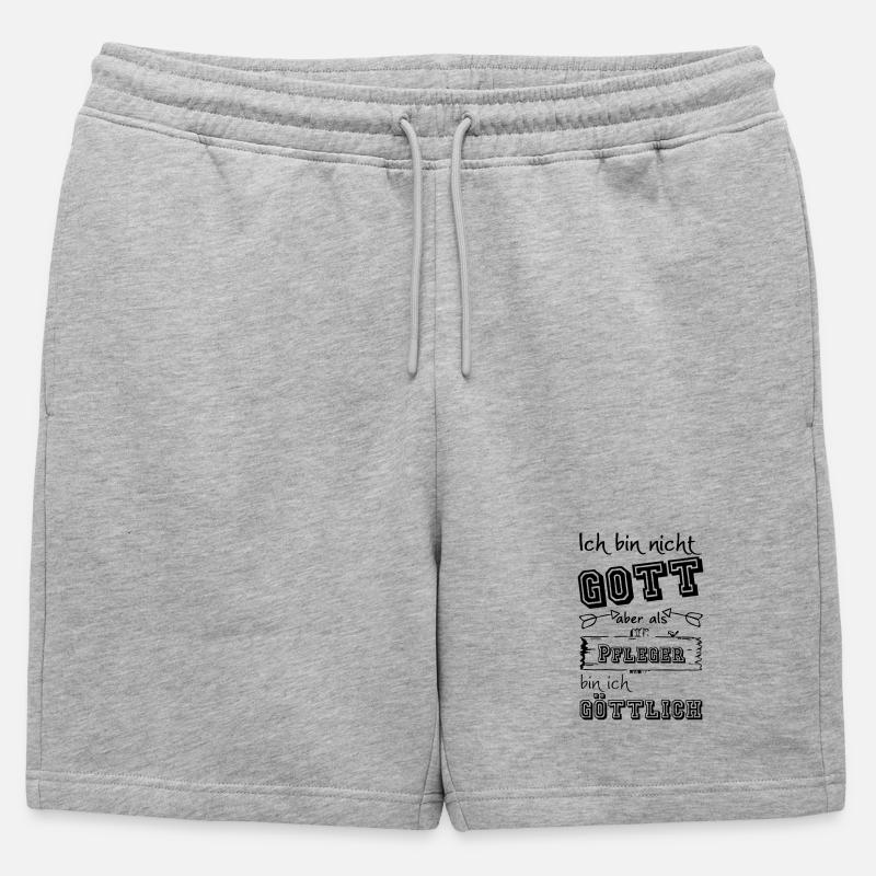 Göttlicher Pfleger Geschenk - Männer Premium Organic Sweatshorts - Grau meliert