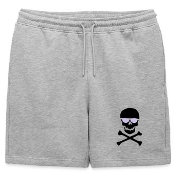 Piratl_mit_brille - Short de survêtement homme premium - gris chiné - Devant - AI Model Male 178 light (178cm)
