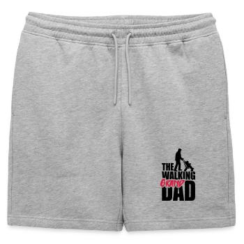 The walking (grand) dad - grandad - Mens' Premium Organic Sweatshorts - heather grey - Front - AI Model Male 178 light (178cm)