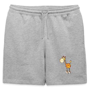 Drôle petit girafe - Animal - Animaux - Short de survêtement homme premium - gris chiné - Devant - AI Model Male 178 light (178cm)