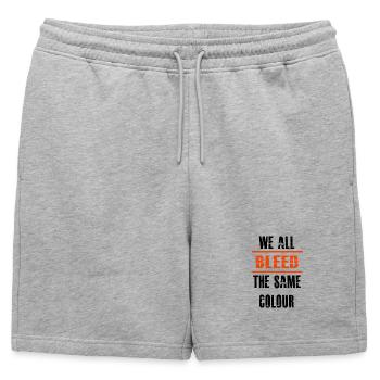 Droits de l'homme, égalité - Short de survêtement homme premium - gris chiné - Devant - AI Model Male 178 light (178cm)