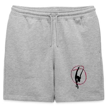 Gymnastique rythmique - Short de survêtement homme premium - gris chiné - Devant - AI Model Male 178 light (178cm)
