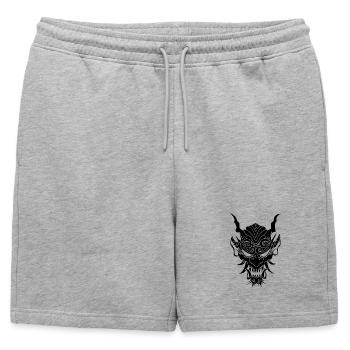 Démon gothique noir - Short de survêtement homme premium - gris chiné - Devant - AI Model Male 178 light (178cm)