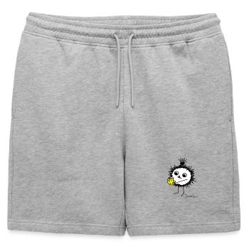 L’animal moelleux: « Délicieux! » - Short de survêtement homme premium - gris chiné - Devant - AI Model Male 178 light (178cm)