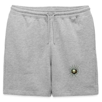 Wonderful fairy at the dragon gate - Mens' Premium Organic Sweatshorts - heather grey - Front - AI Model Male 178 light (178cm)