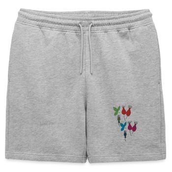 Style églantier - Short de survêtement homme premium - gris chiné - Devant - AI Model Male 178 light (178cm)