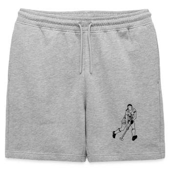 Joueur de hockey sur gazon - Short de survêtement homme premium - gris chiné - Devant - AI Model Male 178 light (178cm)