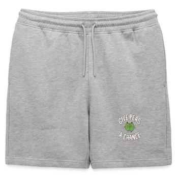 Donnez une chance aux pois - Short de survêtement homme premium - gris chiné - Devant - AI Model Male 178 light (178cm)