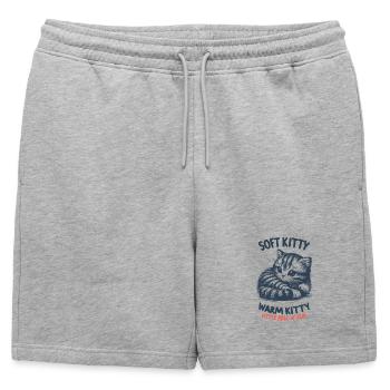 Minou doux - Short de survêtement homme premium - gris chiné - Devant - AI Model Male 178 light (178cm)
