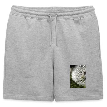 Pissenlit Pissenlit Gros plan Nature Photographie - Short de survêtement homme premium - gris chiné - Devant - AI Model Male 178 light (178cm)