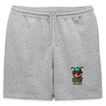 Beezy Style Bee Cap - Short de survêtement homme premium - gris chiné - Devant - AI Model Male 178 light (178cm)