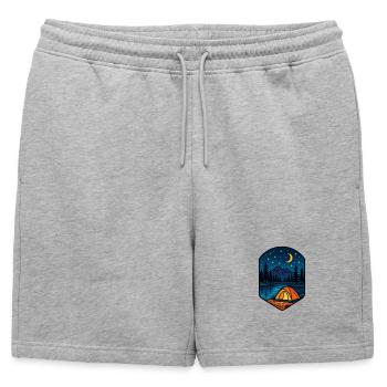 Évasion du lac étoilé - Short de survêtement homme premium - gris chiné - Devant - AI Model Male 178 light (178cm)