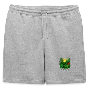 Rayon de soleil Explosion de jungle - Short de survêtement homme premium - gris chiné - Devant - AI Model Male 178 light (178cm)