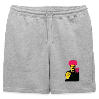 Homme d’art étrange - Short de survêtement homme premium - gris chiné - Devant - AI Model Male 178 light (178cm)