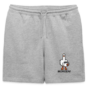 Bonjour! - Short de survêtement homme premium - gris chiné - Devant - AI Model Male 178 light (178cm)
