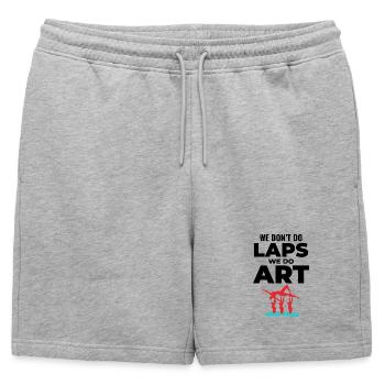 Silhouette acrobatique dynamique Nage synchronisée - Short de survêtement homme premium - gris chiné - Devant - AI Model Male 178 light (178cm)