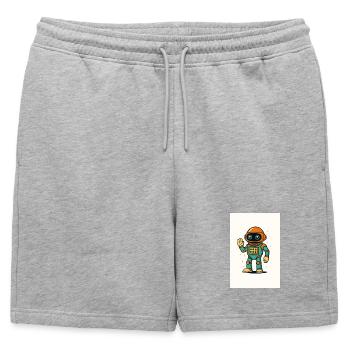 free palestine - Mens' Premium Organic Sweatshorts - heather grey - Front - AI Model Male 178 light (178cm)